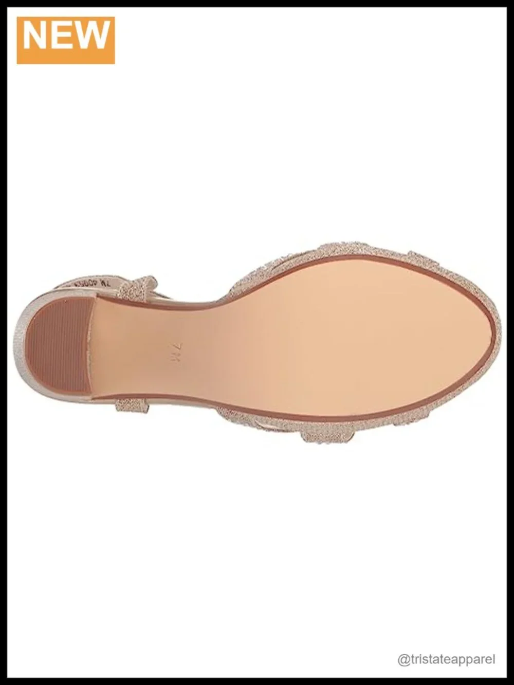 Platform Wedge Sandal with Ankle Strap & Jewel Embellishment, Block Heel